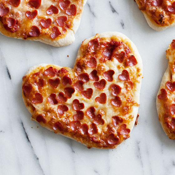 Valentines Day Heart Shaped Pizzas