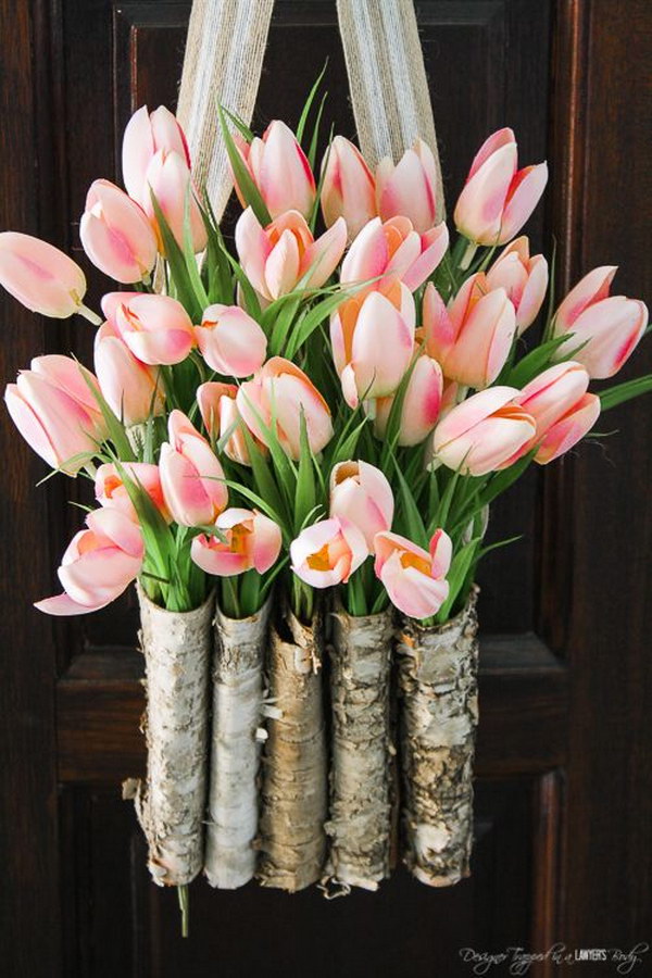spring decor idea tulips