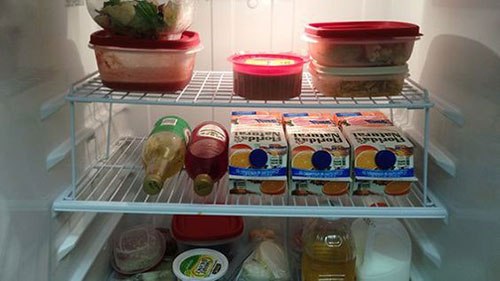 fridge organization idea wire shelf