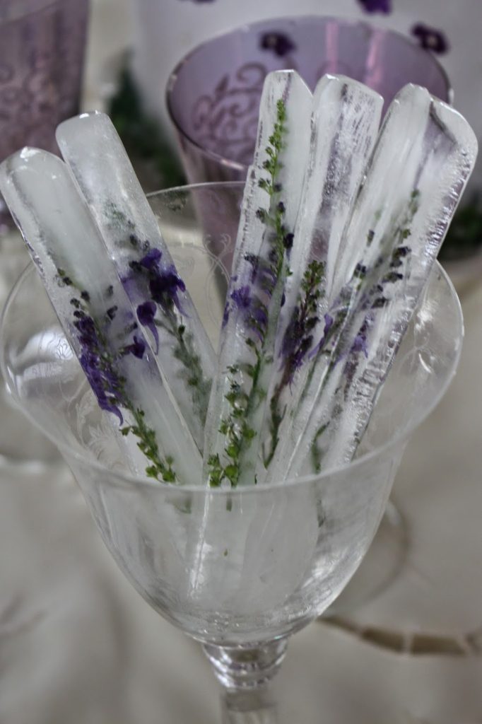 entertaining ideas for a party lavender ice sticks
