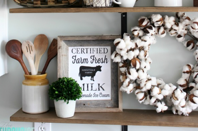 How to Style Kitchen Shelf Decor - Lolly Jane