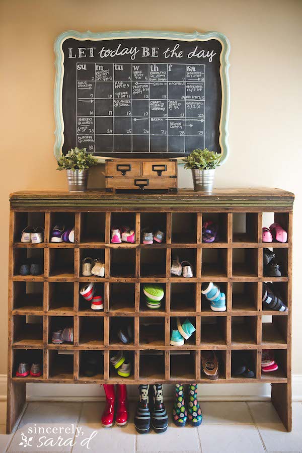 shoe organization cubby system
