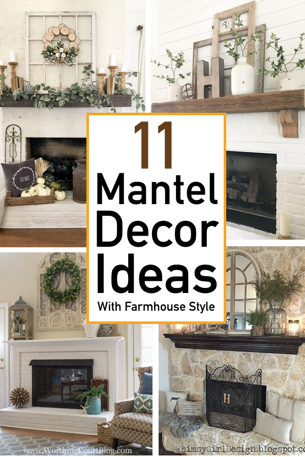Mantel Decor Ideas With Farmhouse Style, Farmhouse Decor Over Fireplace