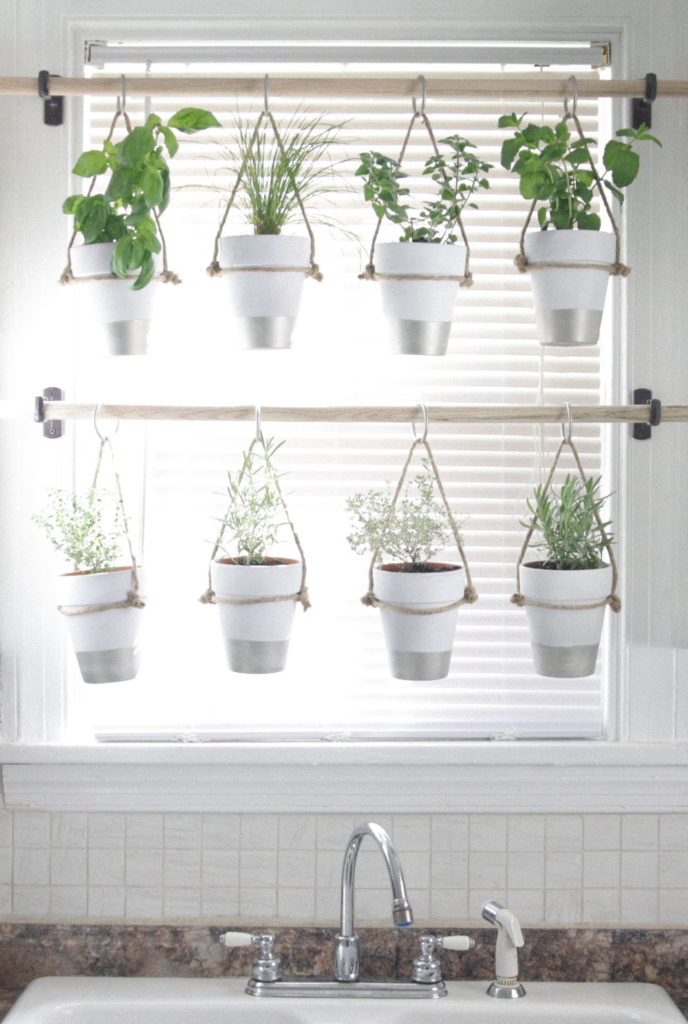 hanging indoor herb garden