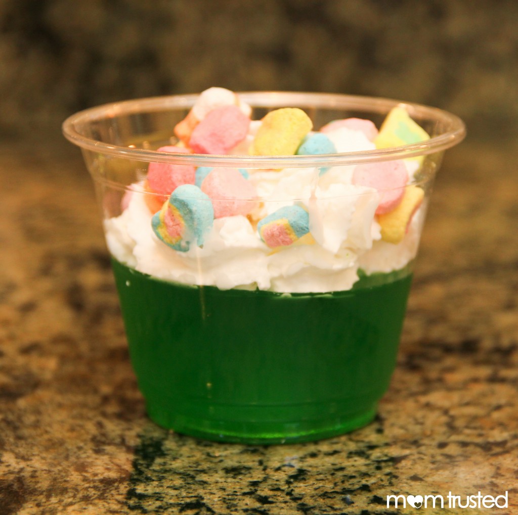 St. Patricks Day Idea jello cup