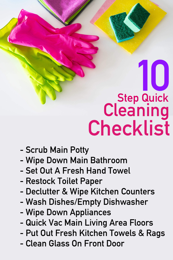 10 Step Quick Cleaning Checklist For Before Guests Arrive The Unlikely Hostess