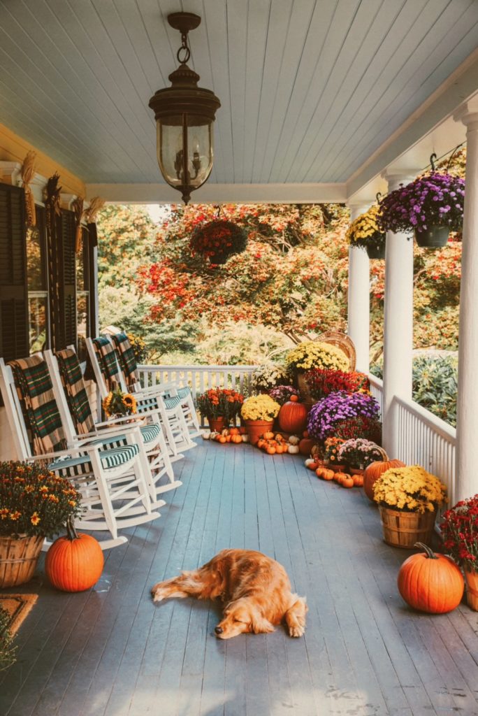 10 Cozy & Festive Fall Front Porches - The Unlikely Hostess