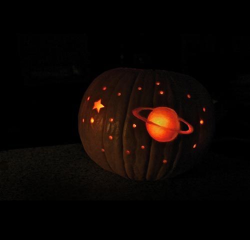 galaxy pumpkin carving idea