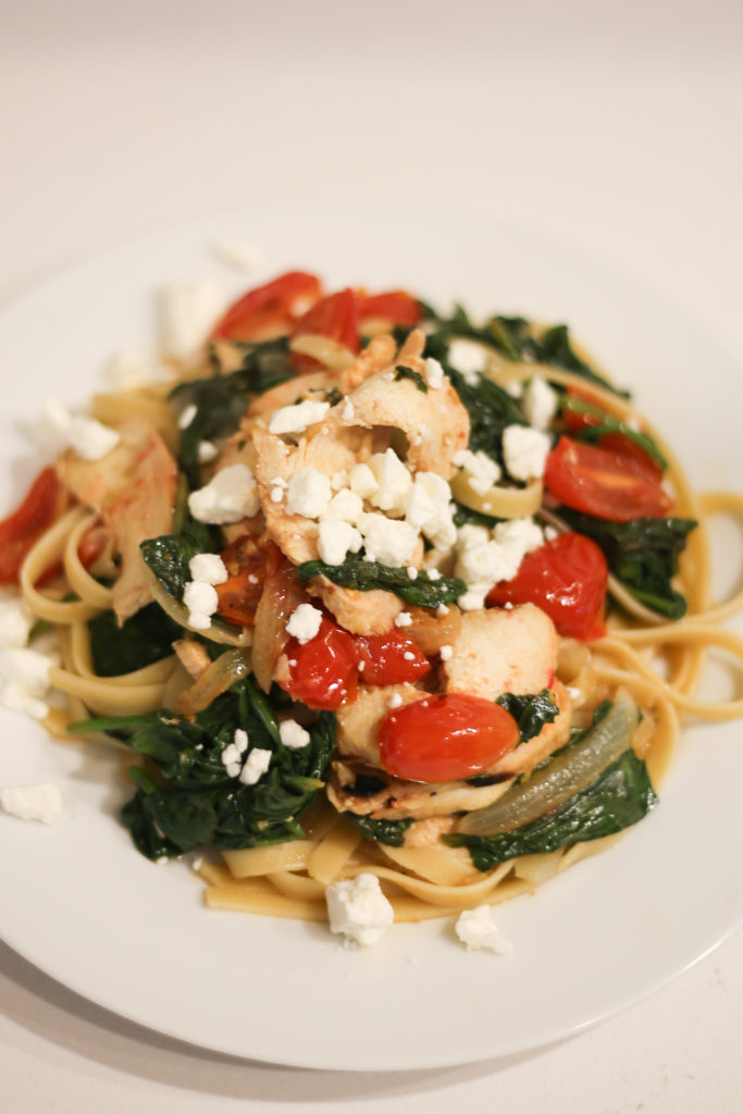 Mouthwatering Feta Chicken Pasta Recipe - The Unlikely Hostess