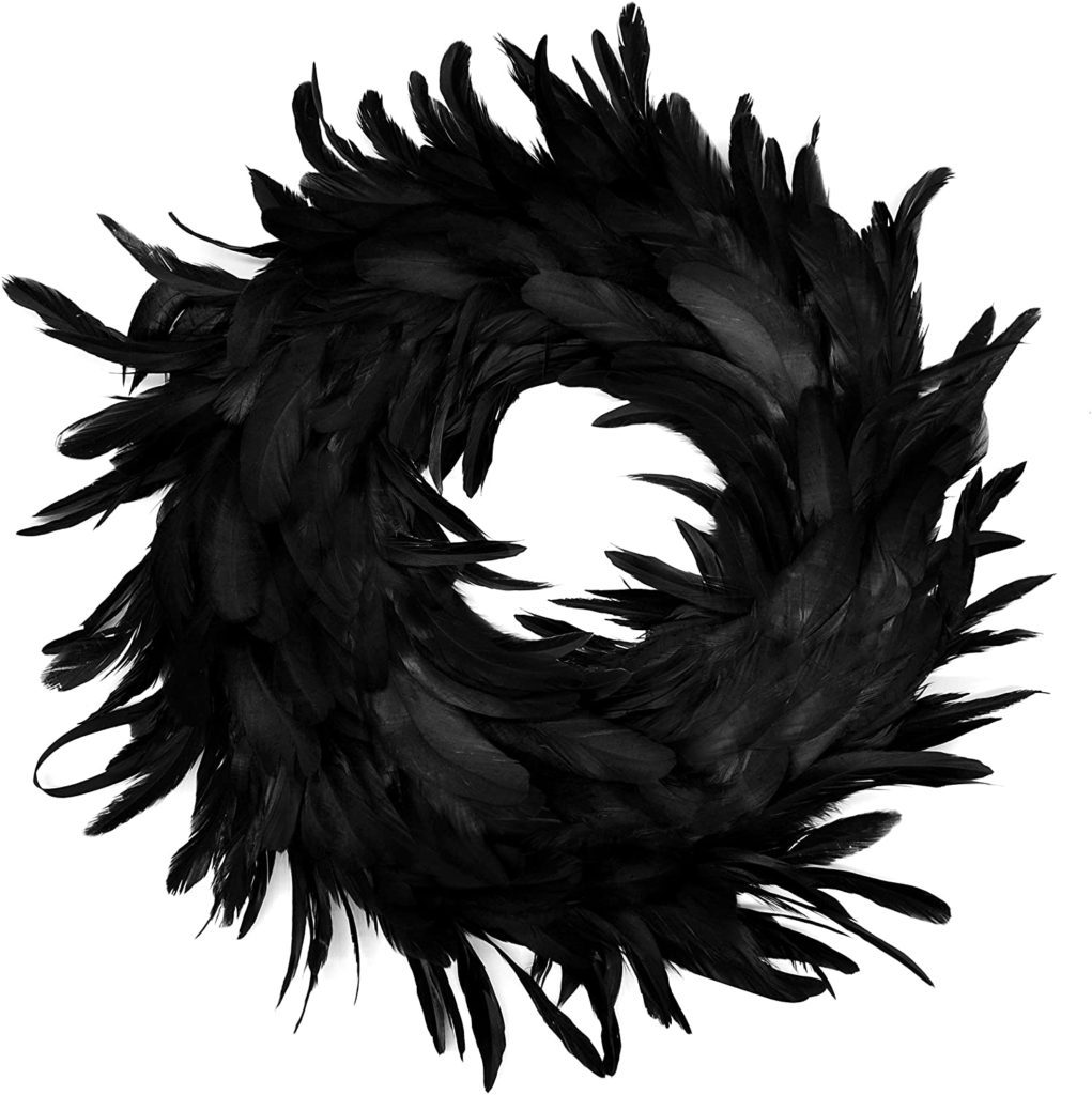 Black Feather Wreath