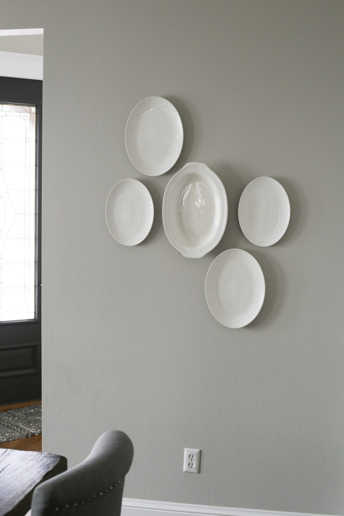 Creative Hanging Plates Wall Decor Idea The Unlikely Hostess - White Plates Wall Decor