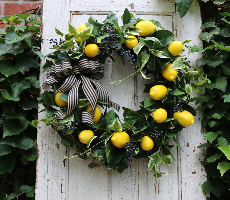 Spring wreath for front door