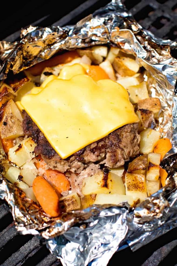 foil packet camping food idea