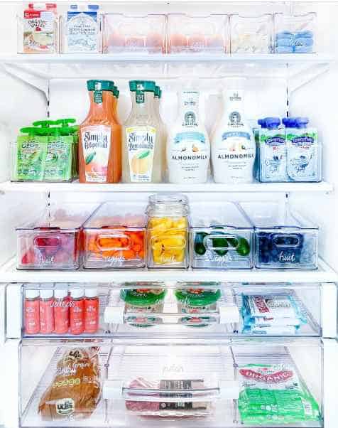 fridge and freezer organization idea