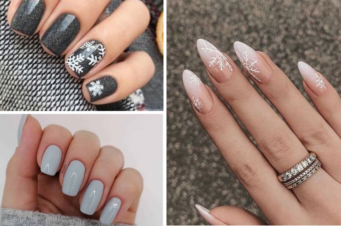 6. "Icy Grey and Blue Winter Nails" - wide 8