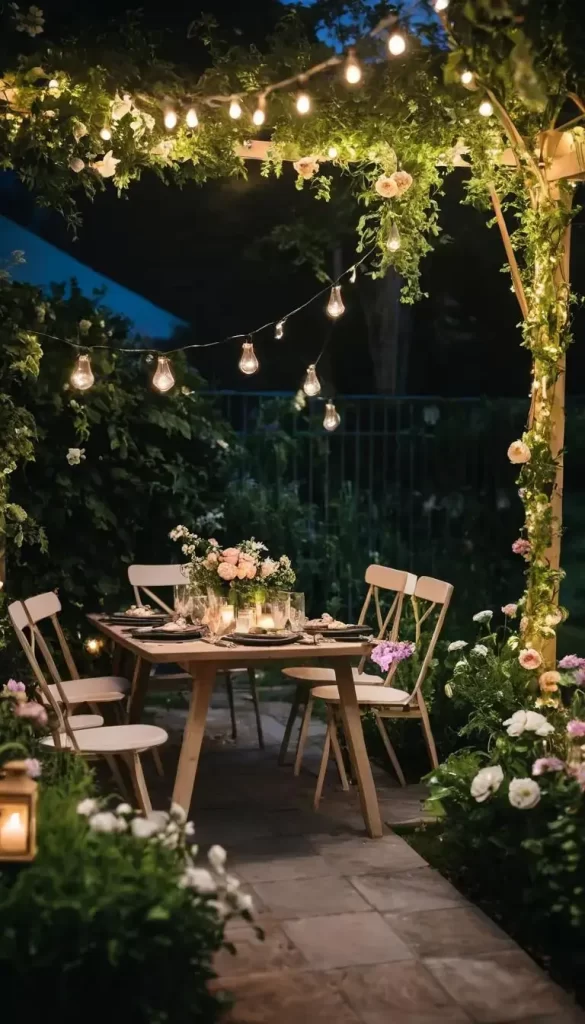 garden party lighting idea