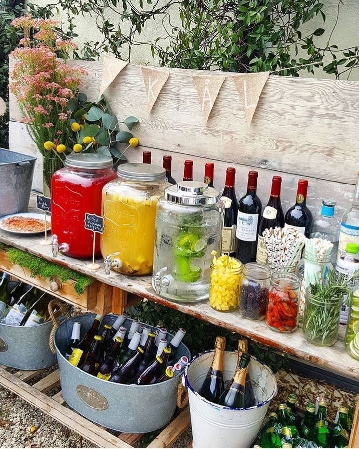 garden party drink station idea