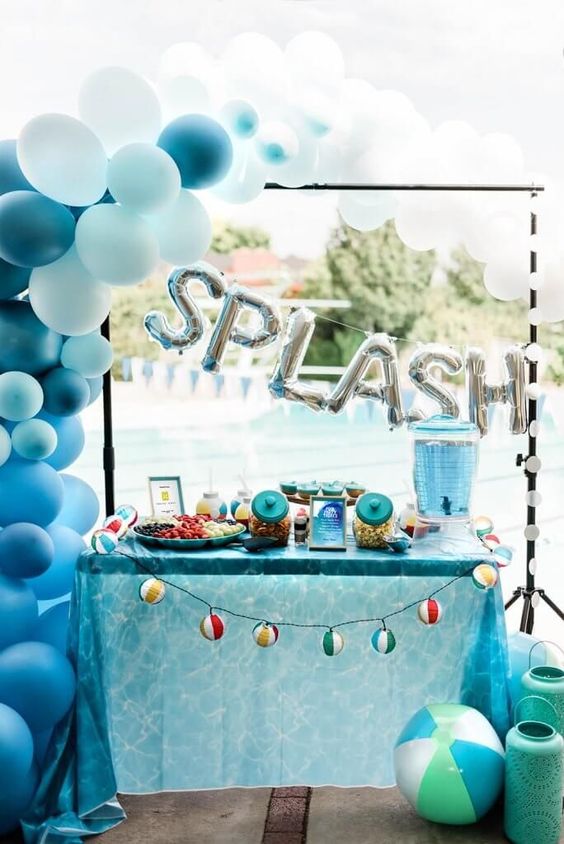 Decoração de 15 anos: Splach Pool Party