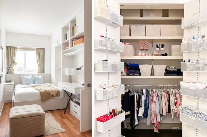 20 Genius Small Bedroom Organization Ideas - The Unlikely Hostess