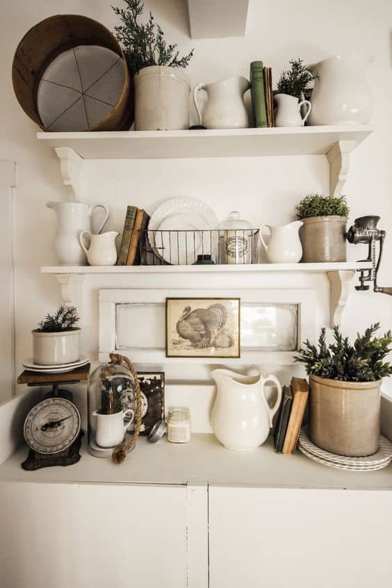 farmhouse shelves