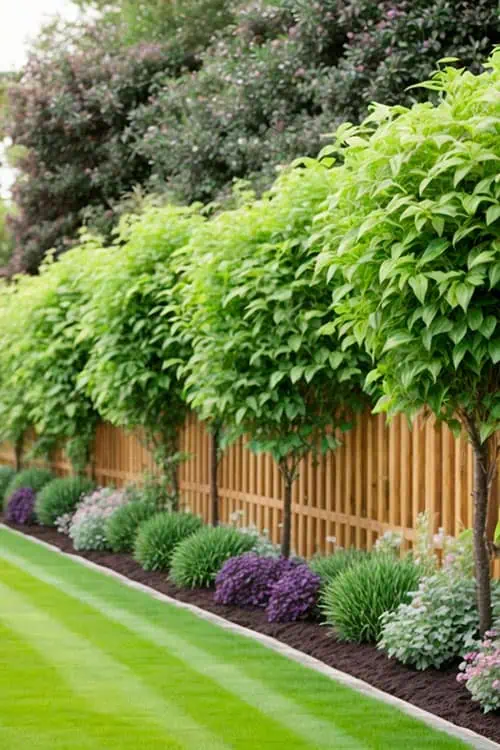 landscaping ideas for along the fence line