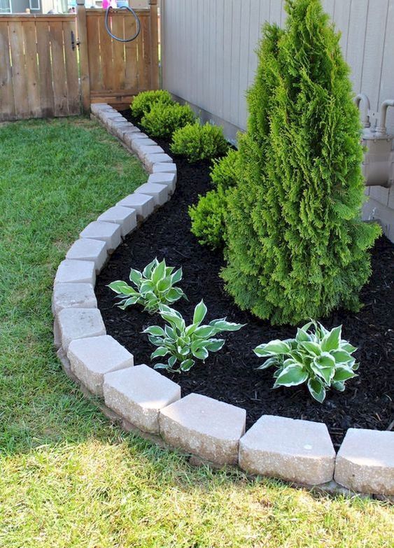 flower bed edging idea