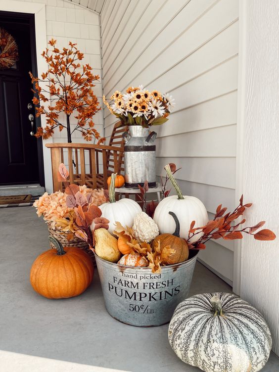 30 Cozy Fall Front Porch Decor Ideas - The Unlikely Hostess