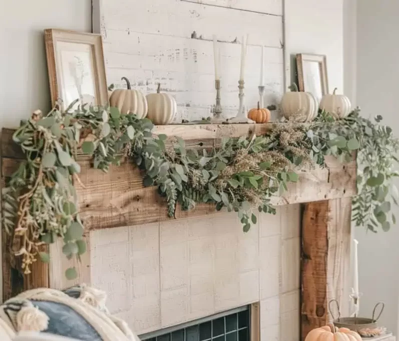 fall farmhouse mantle