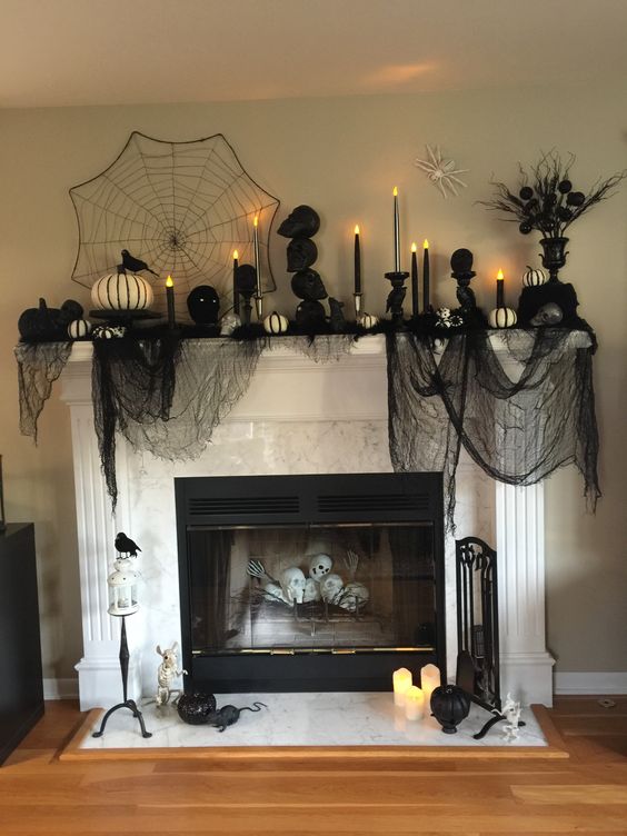 Halloween Mantle Decor Idea