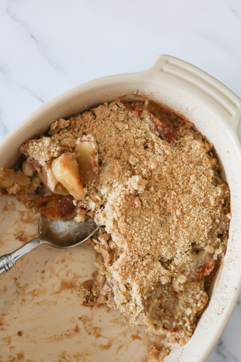 Great Grandma's Heavenly Apple Crisp Recipe - The Unlikely Hostess