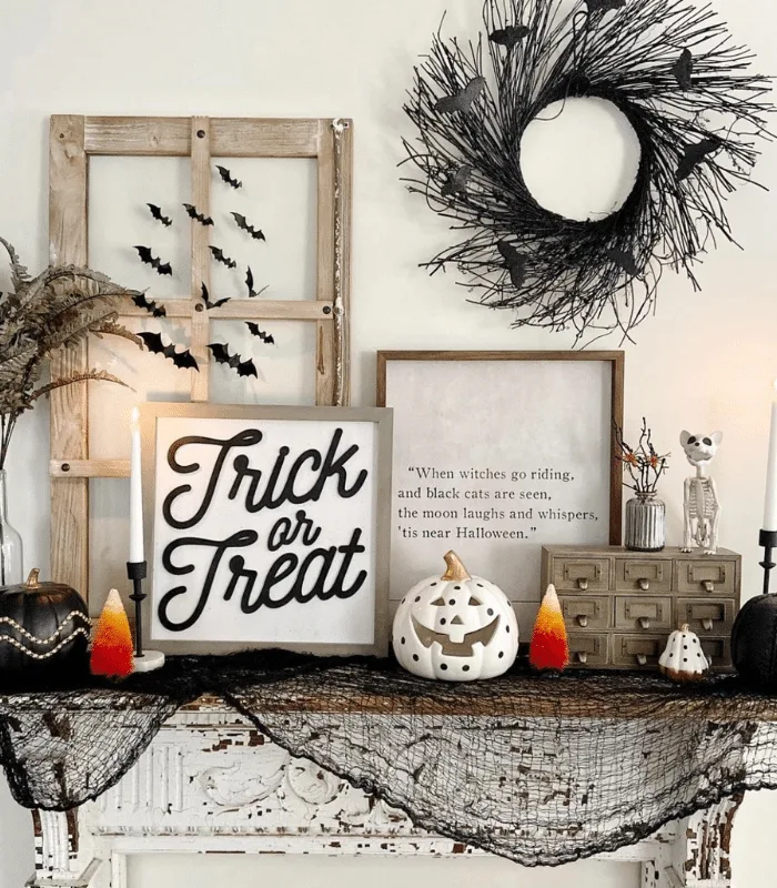 Halloween Mantle Decor