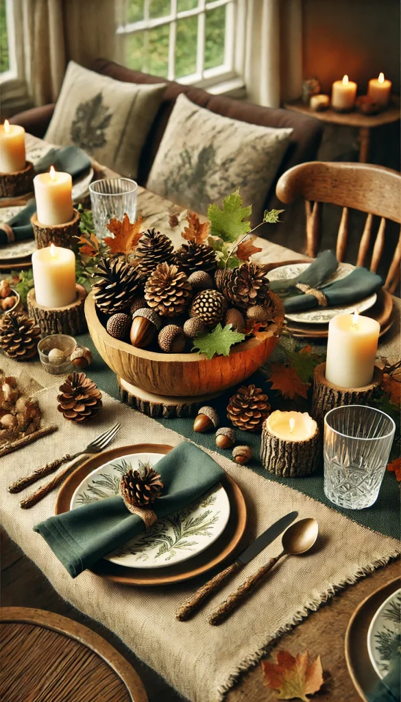 rustic Thanksgiving table setting