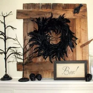 Halloween mantle decor idea