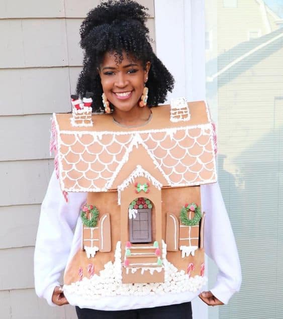 gingerbread house ugly Christmas sweater idea