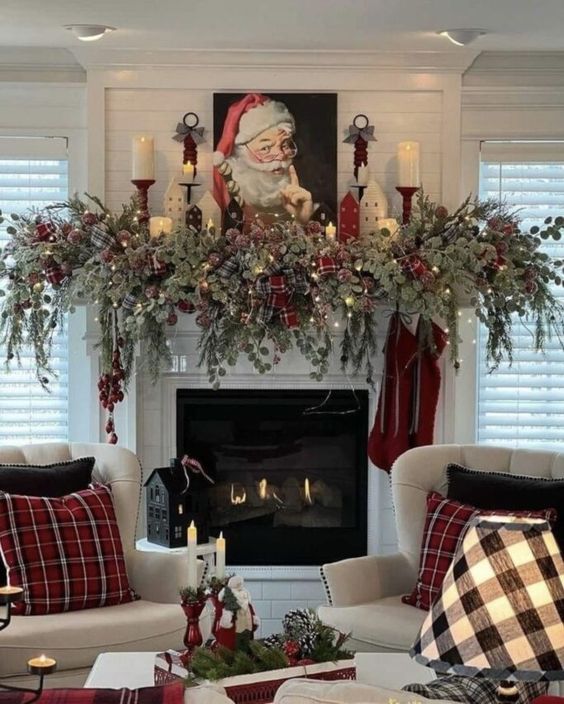 Christmas Mantle Decor Idea