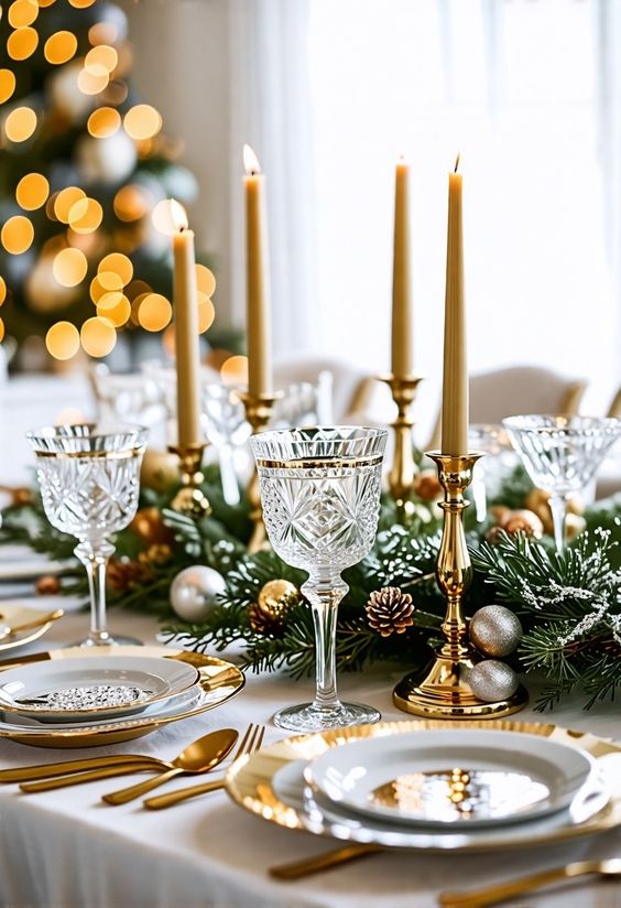 christmas table setting