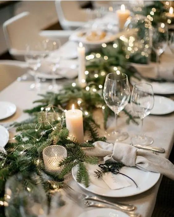 Christmas table setting
