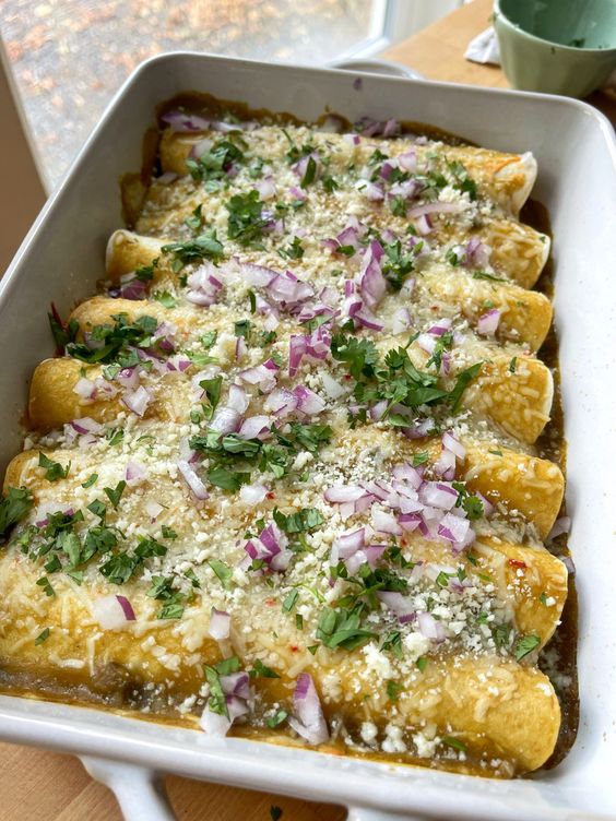 Healthy chicken enchiladas