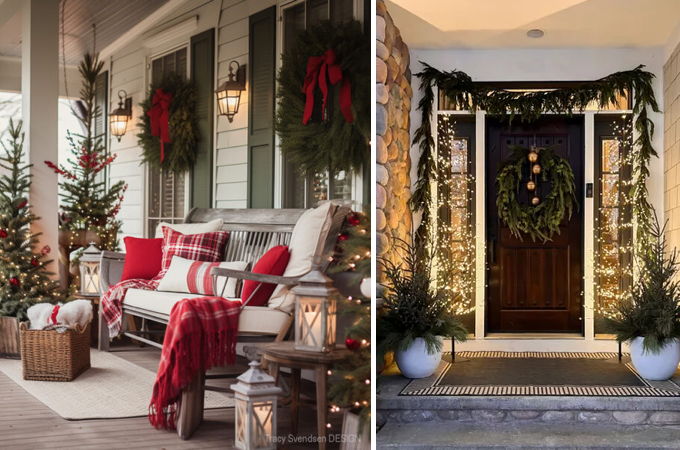 31 Front Porch Christmas Decor Ideas Full Of Holiday Style - The ...