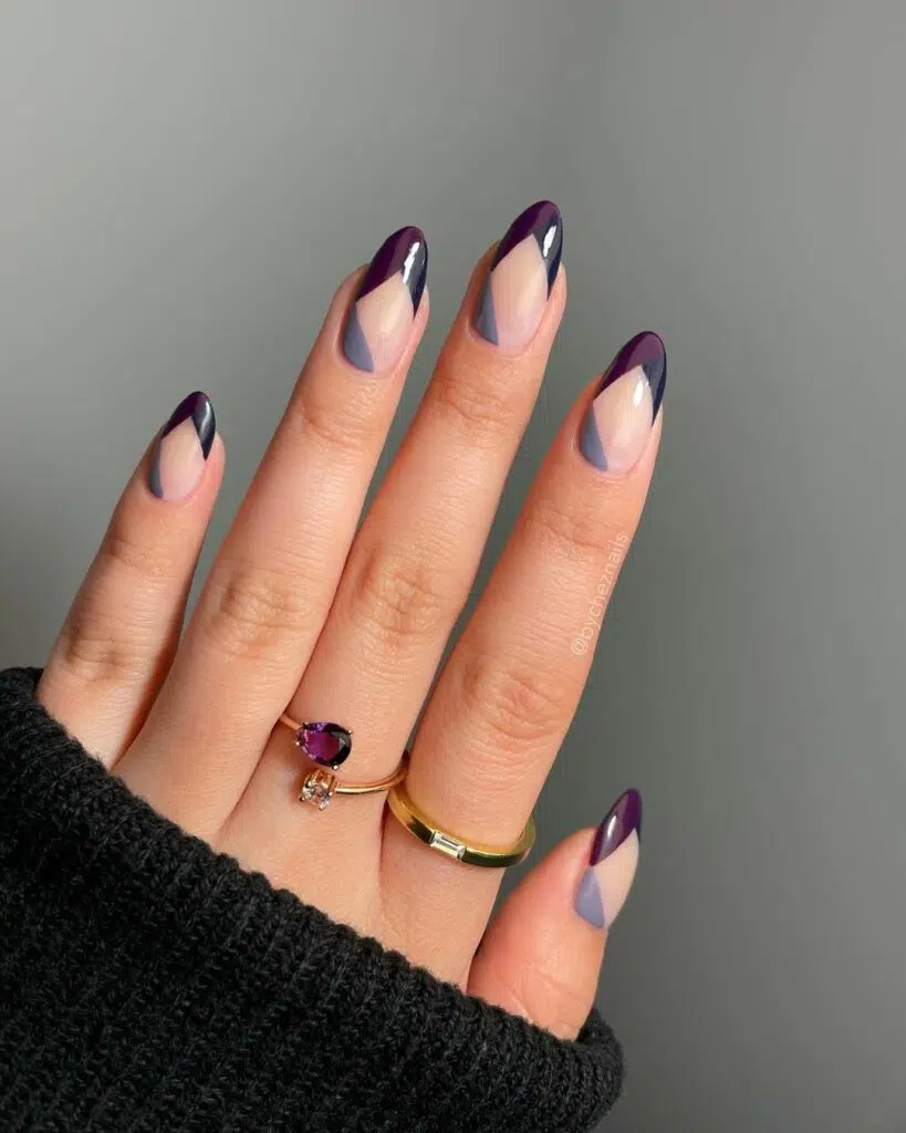 almond shaped winter nails