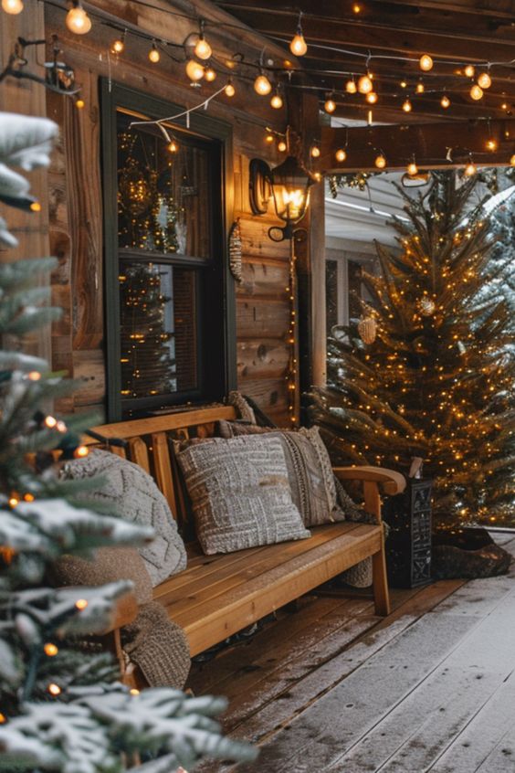 christmas front porch