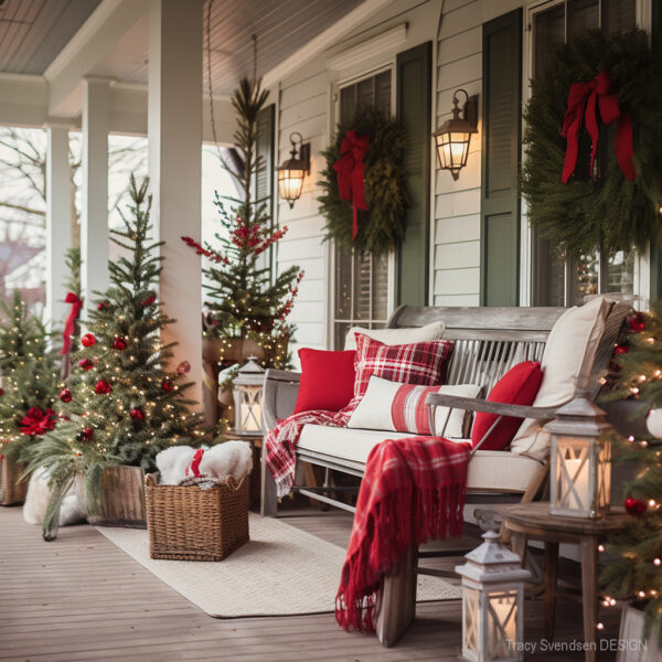 15 Breathtaking Front Porch Christmas Decor Ideas - The Unlikely Hostess