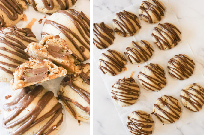 Viral Peanut Butter Caramello Cookies With Chocolate Drizzle - The ...