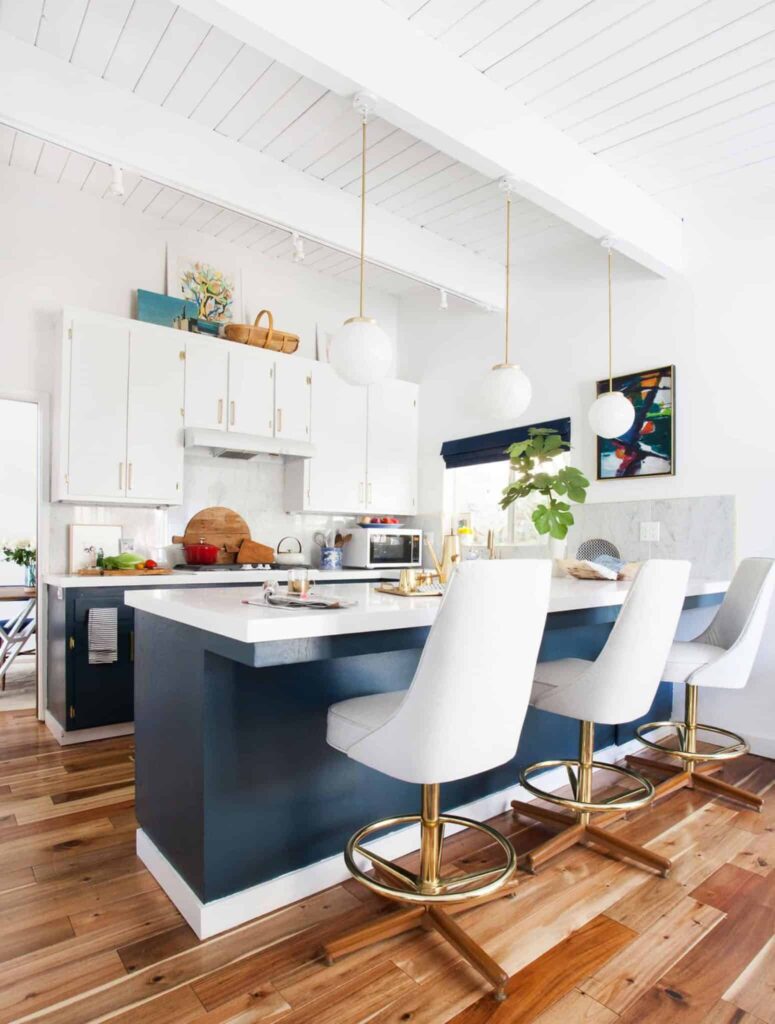 above kitchen cabinet decor idea