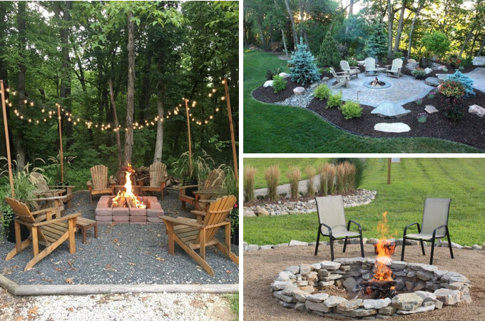 15 Backyard Firepits & DIY Landscaping Ideas - The Unlikely Hostess