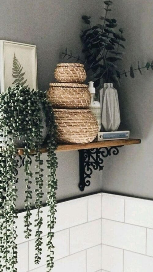 bathroom shelf decor ideas