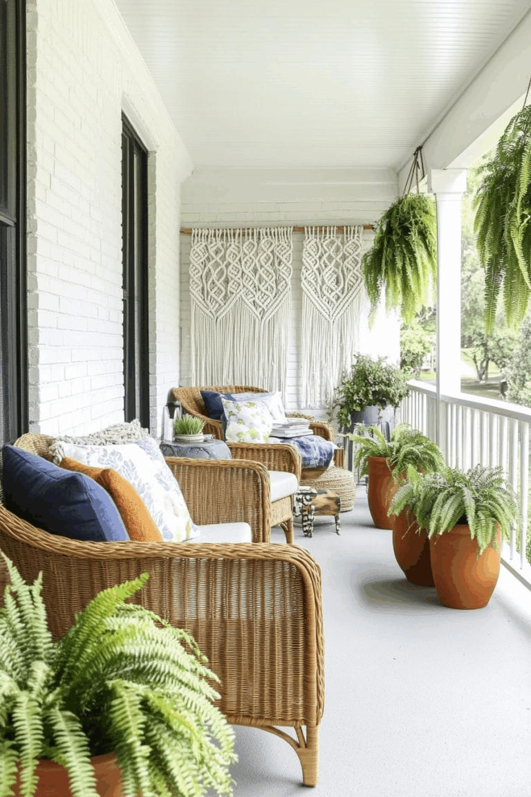 25 Relaxing Summer Front Porch & Entryway Decor Ideas - The Unlikely ...