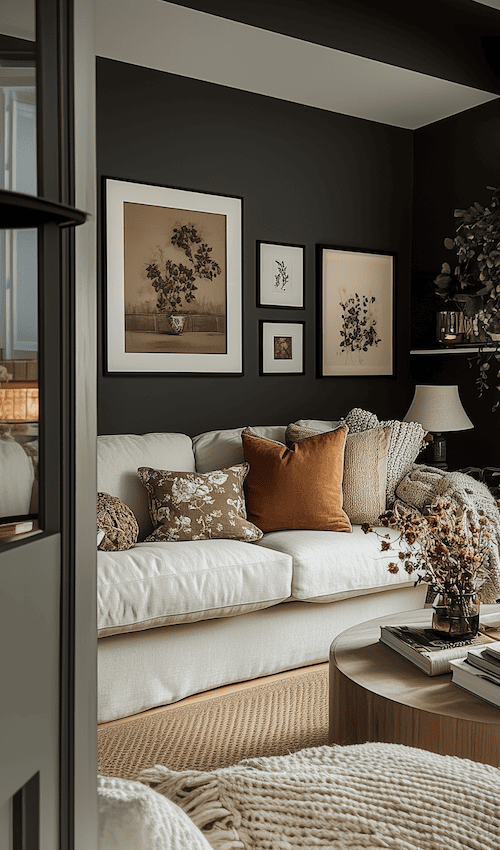 Above the couch living room decor idea