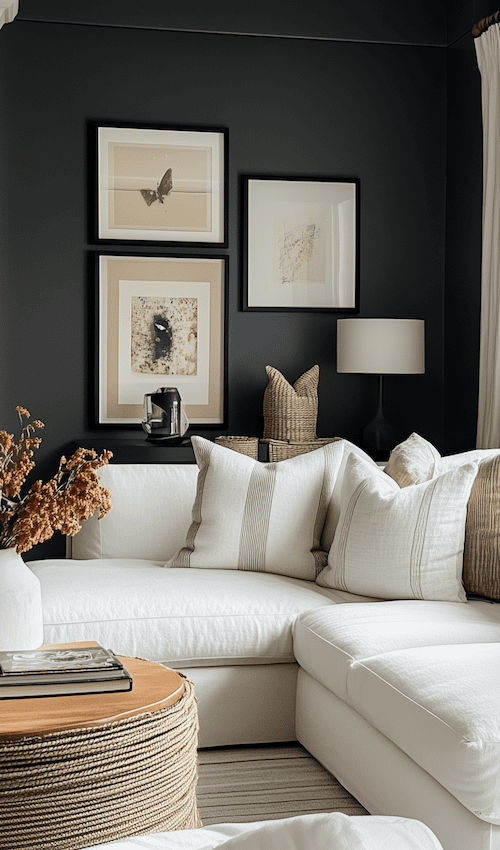 above the couch wall decor idea