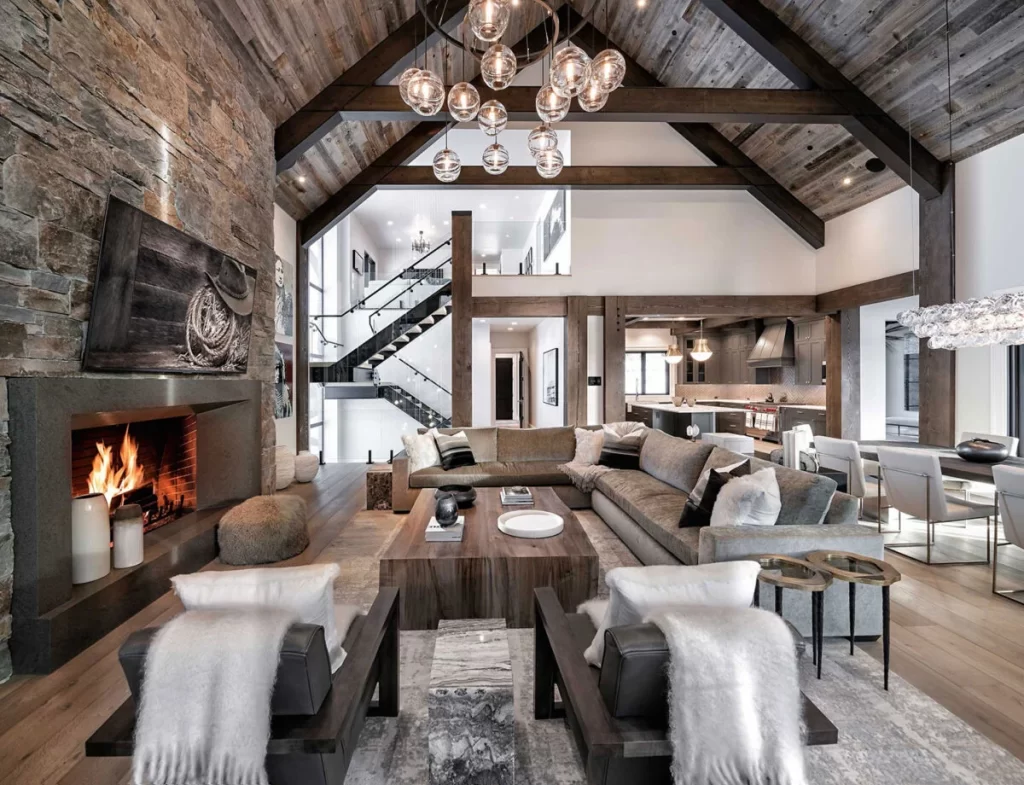 rustic modern living room